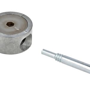 Siso Möbelverbinder FUERTE aus Metall 90°, Gehäuse + Bolzen 84 mm