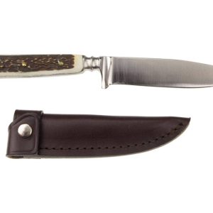 Stubai Jagdmesser aus Edelstahl spezialgehärtet, 100 mm, mit Lederscheide