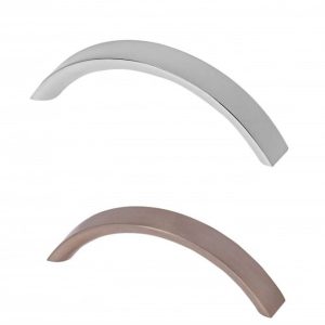 Gedotec Möbelgriff GR10040 Bogengriff Aluminium Bohrabstand 96 mm, Edelstahl Optik