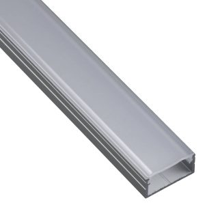 Häfele Loox LED-Profil aus Aluminium 18×8,5×2500 mm, 1 Paar Halteclip Edelstahl 90°