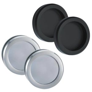 Fimet Muschelgriff JULIA aus Metall, selbstklebend Ø 60 mm, Schwarz matt