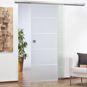 Gedotec Schiebetürbeschlag SAN REMO 2000 mm mit Dämpfung für Glas-Schiebetüren bis 80 kg
