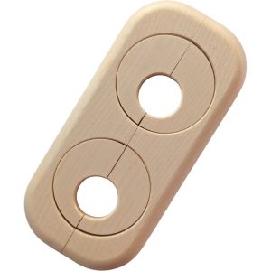 Gedotec Heizkörper-Doppelrosette aus Holz lackiert, 122 x 58 mm Ahorn lackiert 19 mm – 3/8'' Gedotec Heizkörper-Doppelrosette aus Holz lackiert, 122 x 58 mm Ahorn lackiert 19 mm – 3/8''