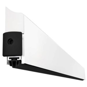 CCE Absenkdichtung APPLIQUE aus Aluminium zum Schrauben an die Tür, Weiß eloxiert – 1030 mm