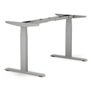 BMB Tischgestell E-MORE elektrisch höhenverstellbar 610 – 1270 mm weißaluminium RAL 9006