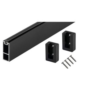 Gedotec Schrankrohr EDGE BLACK eckig, 30 x 12 mm, 2000 mm