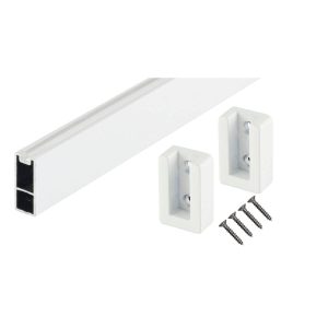 Gedotec Schrankrohr EDGE WHITE eckig, 30 x 12 mm, 1000 mm