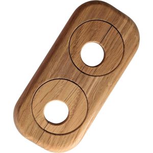 Gedotec Heizkörper-Doppelrosette aus Holz lackiert, 122 x 58 mm Eiche lackiert 23 mm – 1/2'' Gedotec Heizkörper-Doppelrosette aus Holz lackiert, 122 x 58 mm Eiche lackiert 23 mm – 1/2''