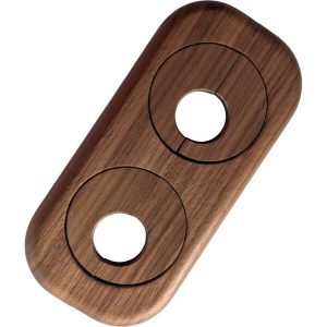 Gedotec Heizkörper-Doppelrosette aus Holz lackiert, 122 x 58 mm Nussbaum lackiert 19 mm – 3/8'' Gedotec Heizkörper-Doppelrosette aus Holz lackiert, 122 x 58 mm Nussbaum lackiert 19 mm – 3/8''