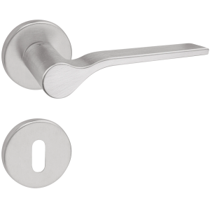 Fimet Drückergarnitur ONDA 1230-208 aus Metall, BB – Buntbart – Chrom satiniert