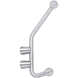 Gedotec Garderobenhaken PLUTO aus Edelstahl gebürstet, 175 x 20 mm