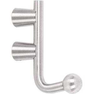 Gedotec Garderobenhaken PLUTO aus Edelstahl gebürstet, 88 x 20 mm