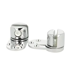 Siso 1 Paar Pivotscharnier HODOR aus Metall für Glasstärke 8 – 12 mm, Tragkraft 38 kg Chrom poliert