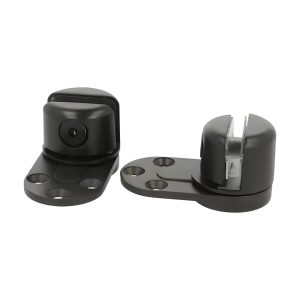 Siso 1 Paar Pivotscharnier HODOR aus Metall für Glasstärke 8 – 12 mm, Tragkraft 38 kg Schwarz matt