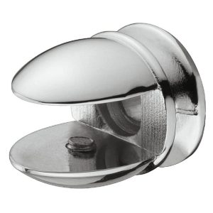 Häfele Klemmtablarträger SAFETY aus Metall, Tablardicke: 5 – 7 mm Chrom poliert