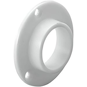 Gedotec Schrankrohrlager BASIC aus Stahl rund Ø 25 mm zum Schrauben Weiss matt