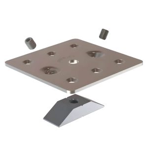 Siso Tischbeinverbinder X-TREME aus Edelstahl M10 100×100 mm Edelstahl matt