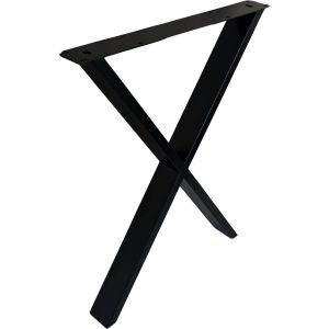 Gedotec Tischkufe FERRO-X aus Stahl Schwarz, 710 x 580 mm