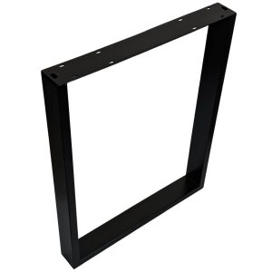 Gedotec Tischkufe FERRO-O aus Stahl Schwarz, 710 x 580 mm