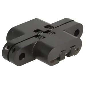 Siso Einbohrscharnier VICI mit Edelstahl-Arm und Schrauben, Schwarz 69 x 15 mm
