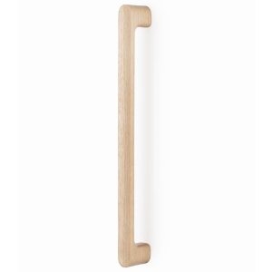 Viefe Stoßgriff LUV WOOD aus Holz, Eiche roh (unbehandelt) – 384 mm – Einseitig (1 Stück)