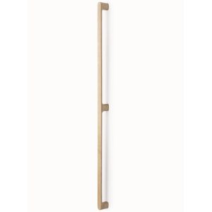 Viefe Stoßgriff LUV WOOD aus Holz, Eiche roh (unbehandelt) – 992 mm – Beidseitig (1 Paar)