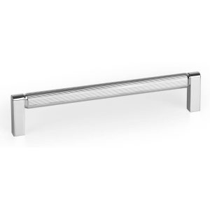 Viefe Möbelgriff BROOKLYN aus Aluminium, 160 mm – Nickel poliert