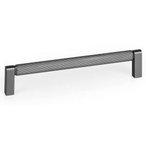 Viefe Möbelgriff BROOKLYN aus Aluminium, 160 mm – Titan schwarz