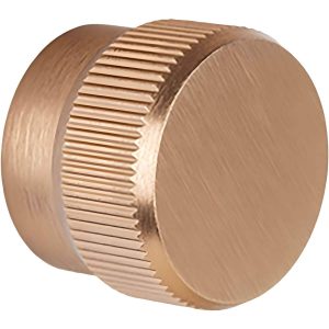 Viefe Möbelknopf BROOKLYN aus Aluminium, Ø 40 mm Messing dunkel gebürstet