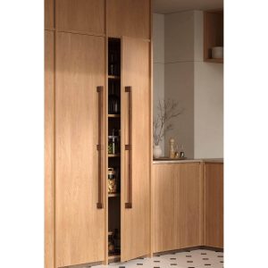 Viefe Stoßgriff HAKO BIG aus Holz, Walnuss – 960 mm – Beidseitig (1 Paar)