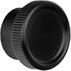 Viefe Möbelknopf BOTO aus Aluminium, Ø 45 mm – Schwarz gebürstet