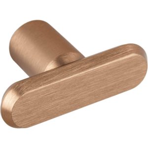 Viefe Möbelknopf FASE-T aus Aluminium, Messing dunkel gebürstet