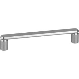 Viefe Möbelgriff FASE aus Aluminium, BA 160 mm – Edelstahl-Optik