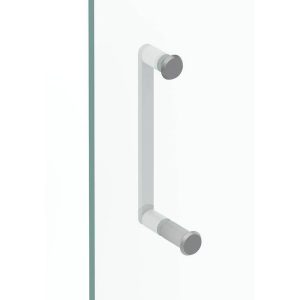 Viefe Duschtürknopf-Set FASE aus Aluminium, Ø 23 mm – Edelstahl-Optik