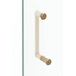 Viefe Duschtürknopf-Set FASE aus Aluminium, Ø 23 mm – Messing dunkel gebürstet
