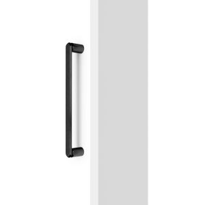 Viefe Stoßgriff FASE BIG aus Aluminium, Schwarz gebürstet – 320 mm – Beidseitig (1 Paar)