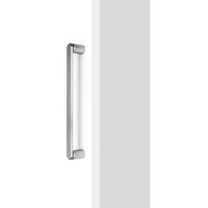 Viefe Stoßgriff FASE BIG aus Aluminium, Edelstahl-Optik – 320 mm – Einseitig (1 Stück)
