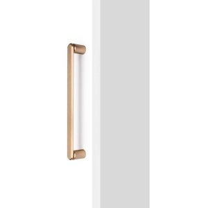 Viefe Stoßgriff FASE BIG aus Aluminium, Messing dunkel gebürstet – 320 mm – Beidseitig (1 Paar)