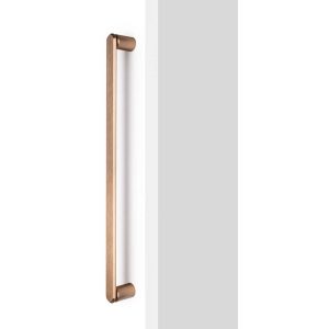 Viefe Stoßgriff FASE BIG aus Aluminium, Messing dunkel gebürstet – 480 mm – Beidseitig (1 Paar)