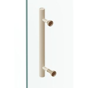 Viefe Duschtürknopf-Set BOTO aus Aluminium, Ø 18 mm – Messing dunkel gebürstet