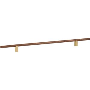 Viefe Möbelgriff KUMO WOOD aus Holz & Aluminium, BA 320 mm – Nussbaum + Gold gebürstet
