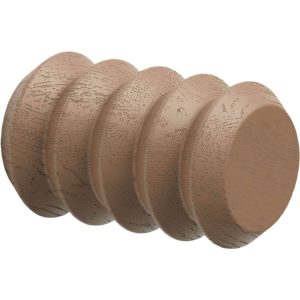 Viefe Garderobenhaken PULSE COLOR aus Holz, Ø 28 x 45 mm Eichenholz Keramikbraun