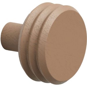 Viefe Garderobenhaken PULSE COLOR aus Holz, Ø 65 x 57 mm Eichenholz Keramikbraun
