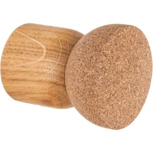 Viefe Garderobenhaken PIECE aus Holz & Kork, Ø 38 x 72 mm Eichenholz