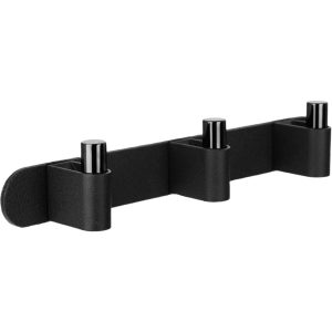 Viefe Hakenleiste CASEY aus Metall, 340 x 43 x 62 mm Titan schwarz poliert