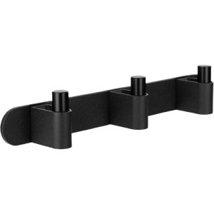 Viefe Hakenleiste CASEY aus Metall, 340 x 43 x 62 mm Schwarz matt