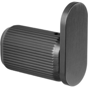 Viefe Garderobenhaken BROOKLYN BIG aus Metall, 30 x 70 mm Titan schwarz