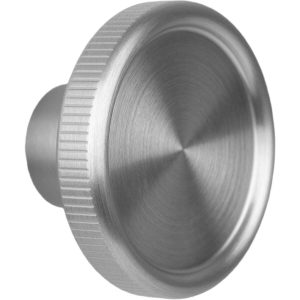 Viefe Garderobenhaken BOTO aus Aluminium, Ø 80 mm – Edelstahl-Optik