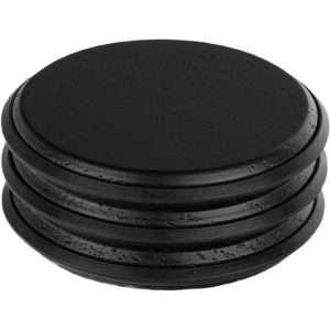 Viefe Bodentürpuffer PULSE aus Holz, Ø 66 x 27 mm Eiche schwarz lackiert