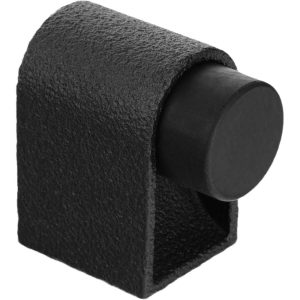 Viefe Bodentürpuffer CASEY aus Metall, 47 x 30 mm Lavaschwarz Struktur